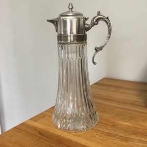 Silver plate Claret with ice cylinder. Made in Italy. Water wine ice coffee
